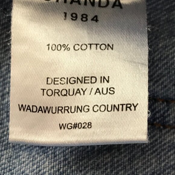 Ghanda Barrel Wide Leg Jeans Women 6 Blue High Rise Raw Hem Stretch Skater 18216 - Picture 12 of 13